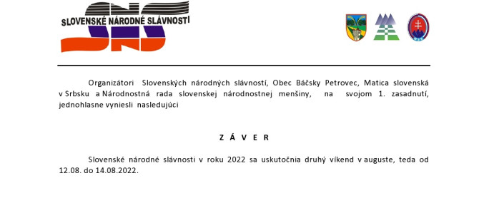 Čítať ďalej: Slovenské národné slávnosti 2022